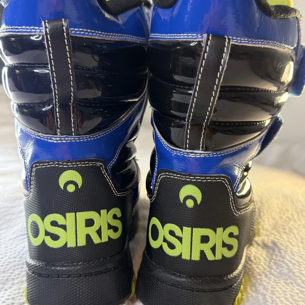 Osiris Unisex Kids Snowboard Boots Hook & Loop Blue/Black/Green Size 4